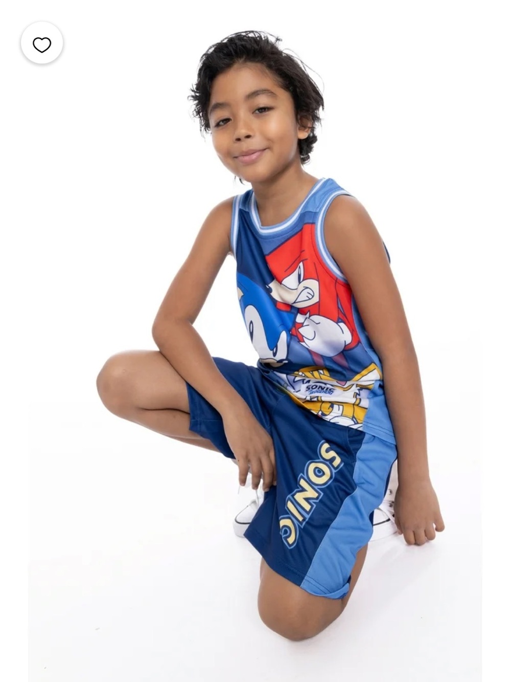 Sonic The Hedgehog Blue Kids Matching Set - Tank & Shorts